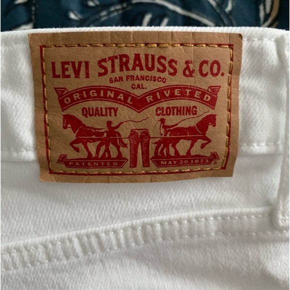 Levi's 721 Women’s Ankle high rise skinny jeans white distressed size 29 - Picture 6 of 11